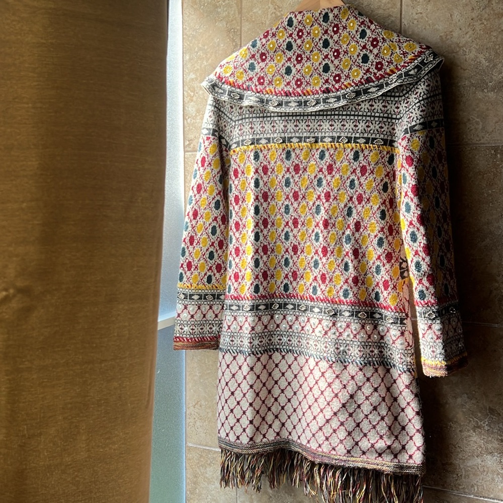 Angel Of The North Satpura Sweater Coat Embellished Cardigan Anthropologie M - Picture 6 of 16